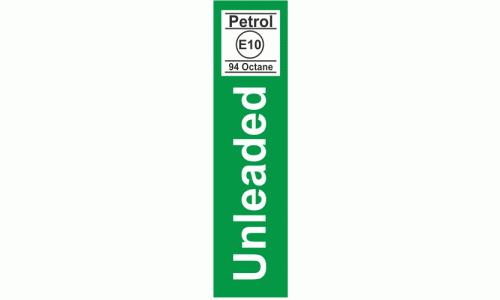 Unleaded Petrol E10 94 Octane Petrol Pump Sign