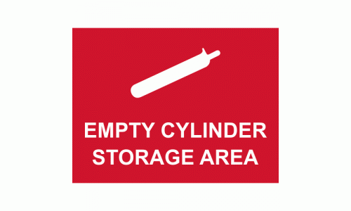 Empty Cylinder Storage Area Sign