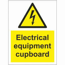 Electrical equipment cupboard sign