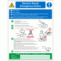 Electric Shock Emergency Action Sign