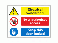 Electrical switchroom no unauthorised...