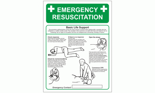 Emergency resuscitation Sign
