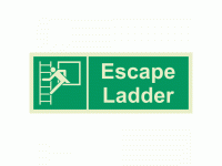 Escape Ladder Photoluminescent Sign