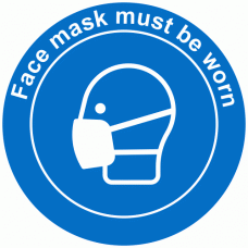 Face Mask Must Be Worn Social Distancing Anti-Slip Floor Sticker