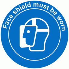 Face Shield Must Be Worn Social Distancing Anti-Slip Floor Sticker