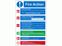 Fire Action Notice for Hospital Corri...