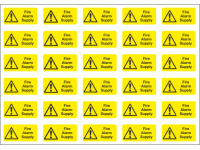 Fire alarm supply labels