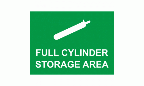 Full Cylinder Storage Area Sign