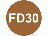 Fire Door Rating Plate FD30