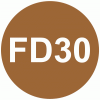 Fire Door Rating Plate FD30