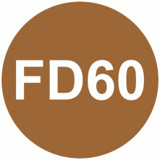 Fire Door Rating Plate FD60