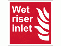 Wet riser inlet sign