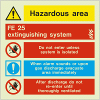 FE 25 Extinguishing System Sign 