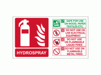 Hydrospray Fire Extinguisher Sign
