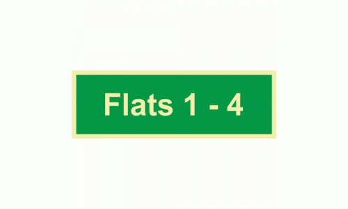 Flats 1 - 4 Wayfinding Sign 