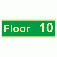 Floor 10 Wayfinding Sign 