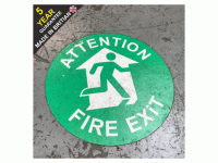 Attention Fire exit Anti-Slip floor m...