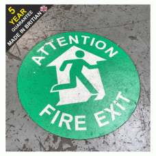 Attention Fire exit Anti-Slip floor marker