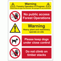 Warning Forestry Operation in Progress Sign