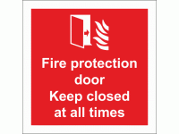 Fire Protection Door Keep Closed Sign