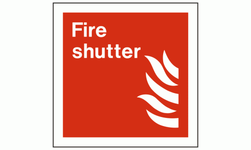 Fire Shutter Sign