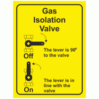 Gas Isolation Valve Sign