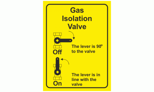 Gas Isolation Valve Sign