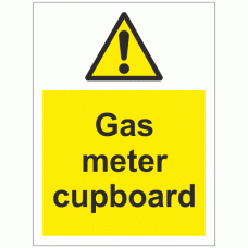 Gas meter cupboard sign