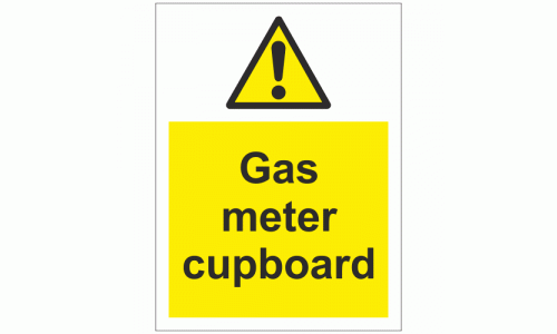 Gas meter cupboard sign