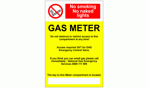 Gas Meter Sign