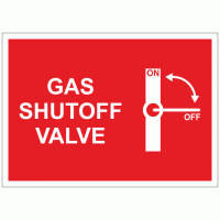 Gas Shut Off Valve Sign