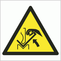 Hand Crush in Press Brake Hazard Symbol Sign