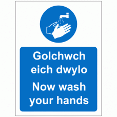 Now wash your hands / Golchwch eich dwylo welsh english sign