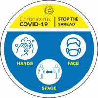 Hands Face Space Anti-Slip Floor Sticker