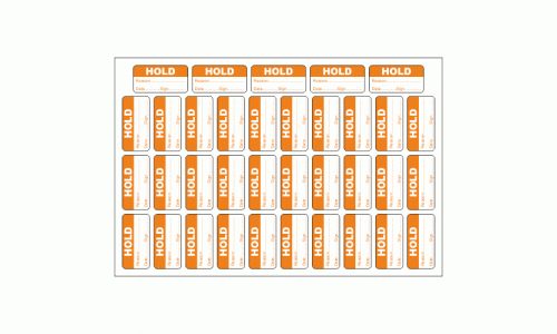 Hold Stickers - Quality Control Labels