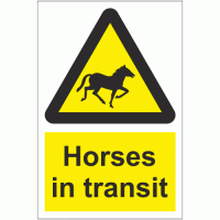 Horses in Transit Sign 