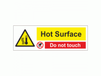 Hot surface do not touch sign