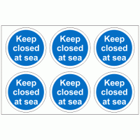 Keep closed at sea sign