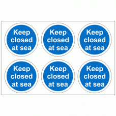 Keep closed at sea sign