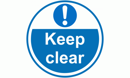 Keep clear floor sticker