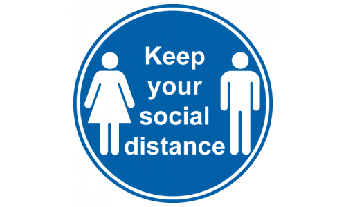 Keep your social distance anti slip floor sticker