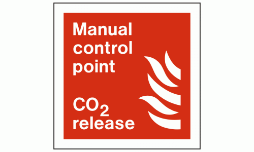 Manual Control Point CO2 Release Sign