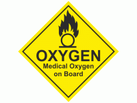 Oxygen Medical Oxygen on Board Sign