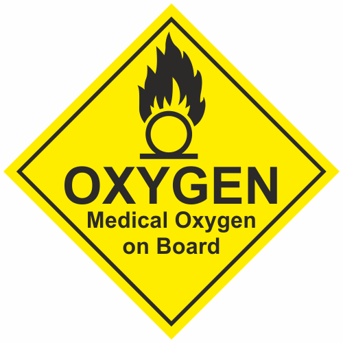 Oxygen Medical Oxygen On Board Sign Oxygen Signs Safety Signs And Notices