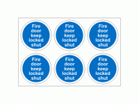Fire Door Keep Locked Shut Stickers