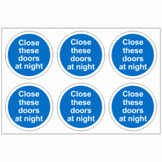 Close These Doors At Night Stickers