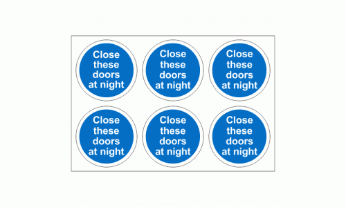 Close These Doors At Night Stickers