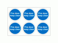 Fire Door Keep Clear Stickers