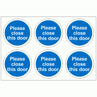 Please Close This Door Stickers