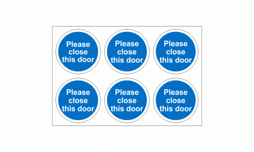 Please Close This Door Stickers